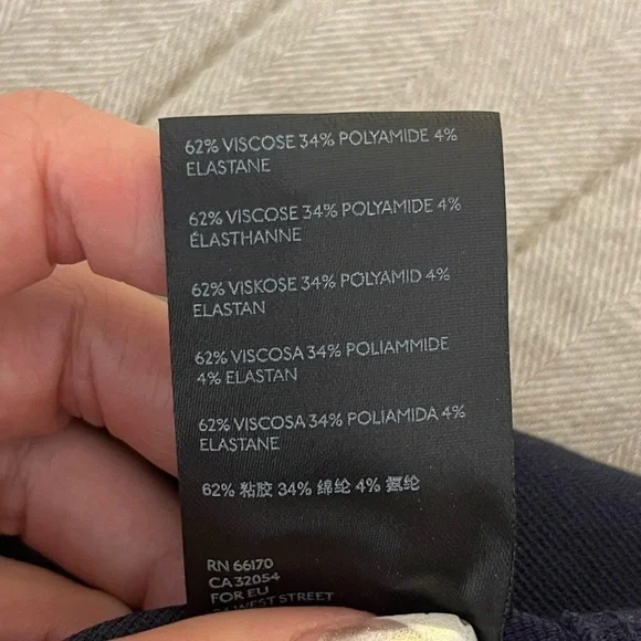 Maeve Anthropologie Navy Stretch Skirt High Waist Pockets Structured XS - Picture 7 of 7